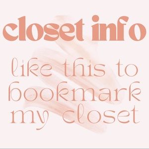 🔖Like this post to bookmark my closet!🔖
